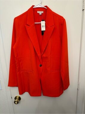 Soho Apparel Bright orange Single-Button Blazer NWT